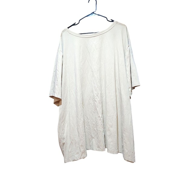 Beige Flower Pull-On Tunic. Liz And Me.From Catherines Size 5X  34W 36W See Pic - Picture 2 of 11